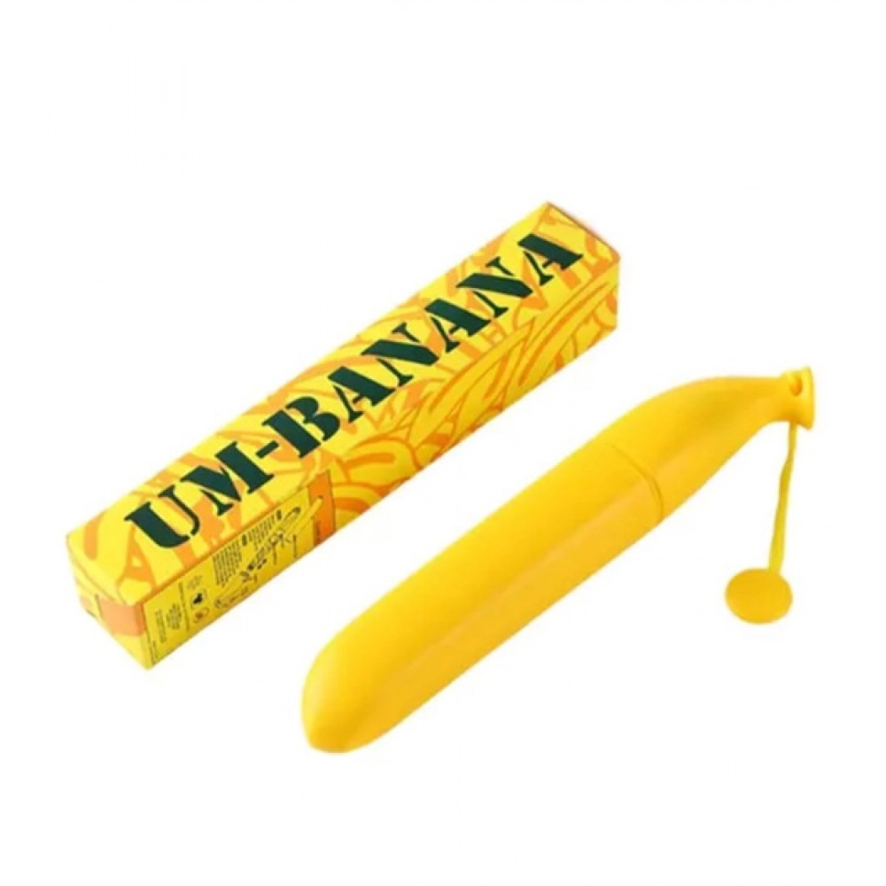 Generic Banana Umbrella Compact Foldable Umbrella with Banana-Shaped Case (Color: Assorted )