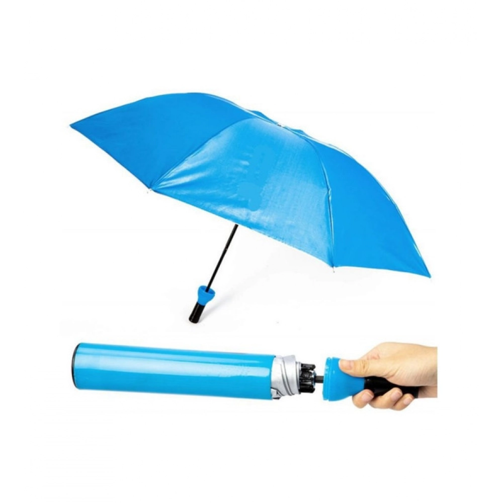 Generic Bottle-Shaped Umbrella Compact Foldable Rain Protection (Color: Assorted )